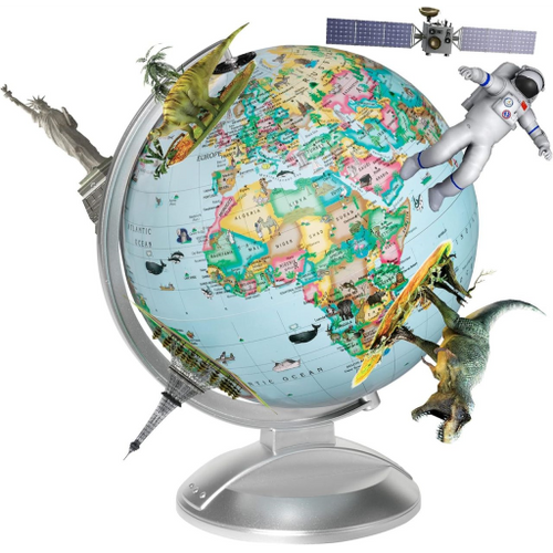 Globe 4 Kids-10"/25Cm Diameter Illuminated Globe With Augmented Reality (French)