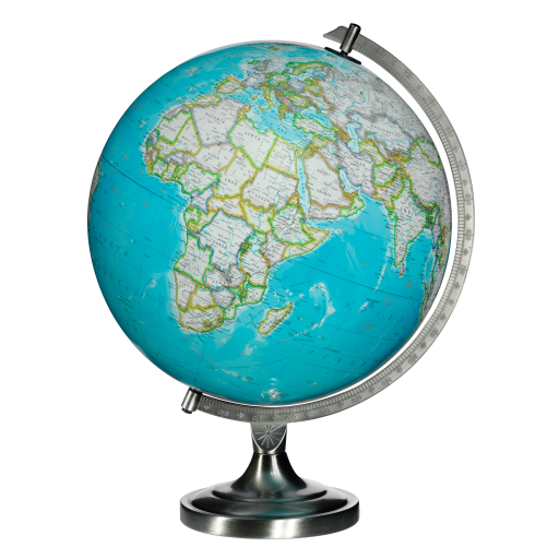 National Gegraphic Bartlett 12"/30Cm Diameter Blue Ocean Illuminated Desk Globe (English)