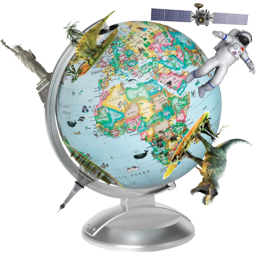 Globe 4 Kids-10"/25Cm Diameter Illuminated Globe With Augmented Reality (French)