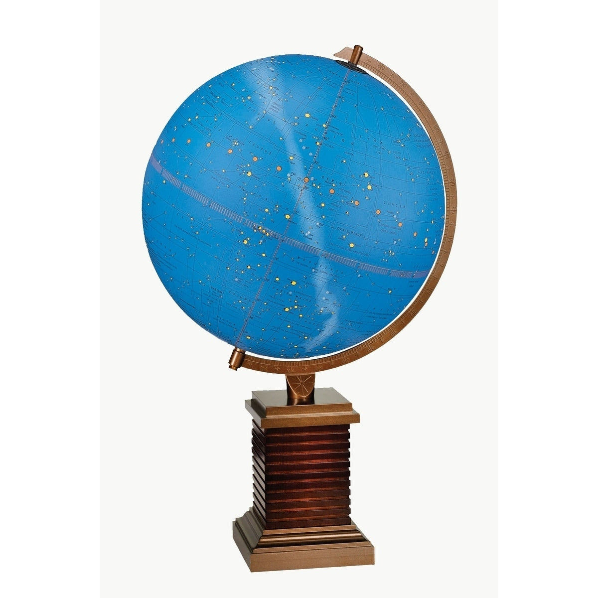 Frank Lloyd Wright Glencoe Constellation Illuminated Globe - 12" Blue Ocean Celestial Map