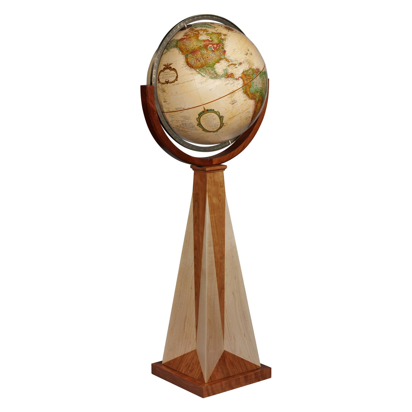 Obelisk 16" Floor Globe - Frank Lloyd Wright Collection