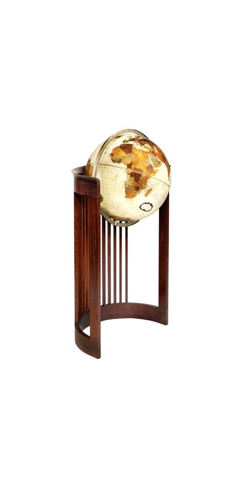 Frank Lloyd Wright Collection® BARREL Bronze Metallic Desktop Globe