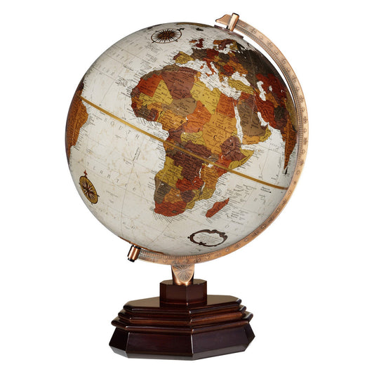 Globe de bureau usonien de 30 cm (12 pouces) en bronze métallisé de la collection Frank Lloyd Wright