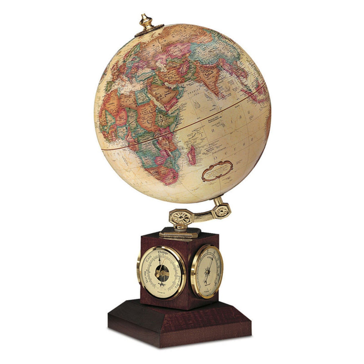 Replogle Weather Watch 9-inch Antique Raised Relief Desktop Globe with Weather Instruments – French