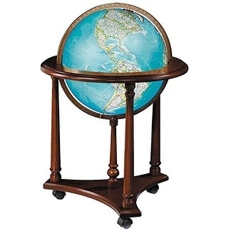 Kingsley 16" Blue Illuminated Raised Relief Floor Globe