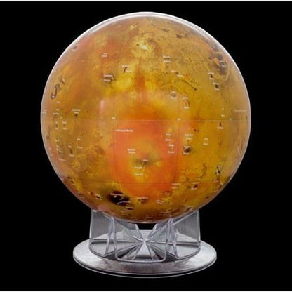 Globe terrestre Io de 30 cm (12 pouces) – Sphère lunaire de Jupiter de bureau