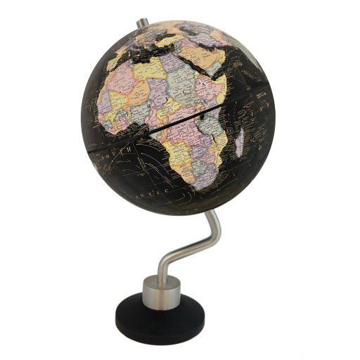 Monaco Black Ocean Designer Globe