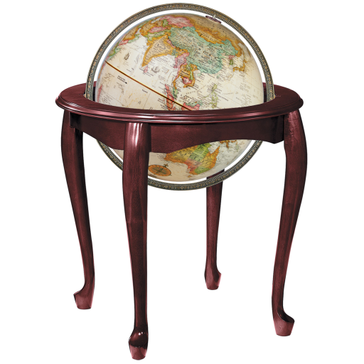 Queen Anne 16"/40.5 Cm Diameter Antique Ocean Floor Globe (English)