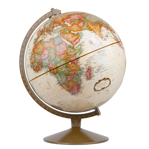 Franklin Globe 12"/30Cm Diameter Antique Ocean Desk Globe (English)