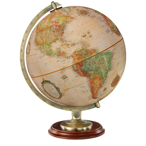 Kingston 12" Antique Ocean Desk Globe - French Edition