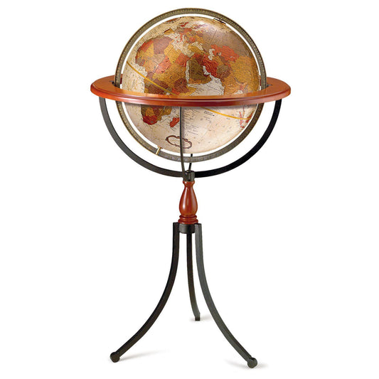 Santa Fe 16" Antique Raised Relief Floor Globe - French Edition