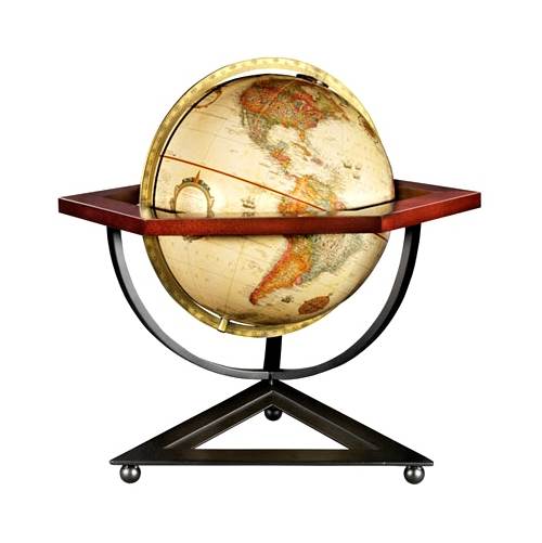 Collection Frank Lloyd Wright® HEXAGON Globe antique - Globe terrestre de bureau de 30 cm