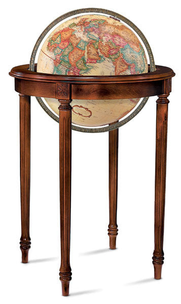 Regency 16" Antique Raised Relief Floor Globe - French Language Edition (Français)