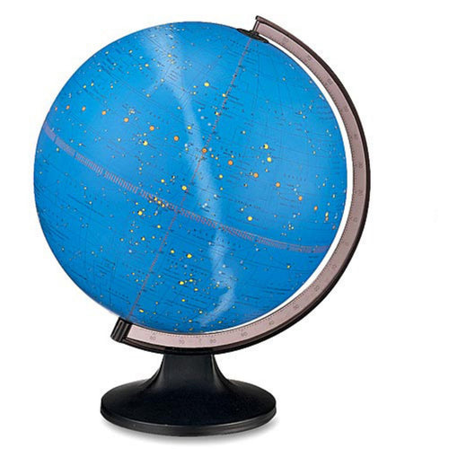Globe céleste de bureau illuminé bleu de 30 cm (12 pouces) représentant une constellation - Sphère céleste