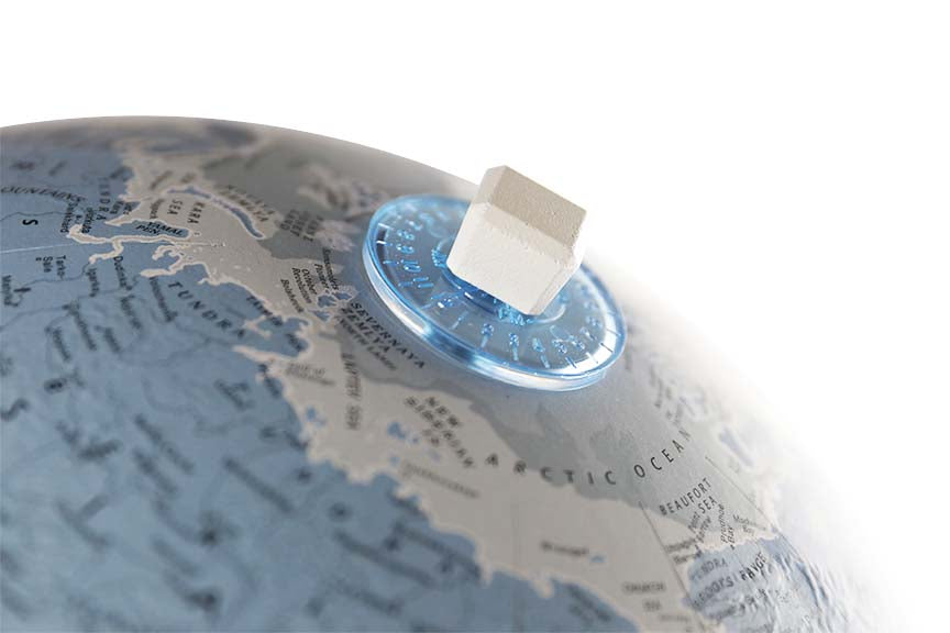 Berkner 12″ Blue Raised Relief Desk Designer Series