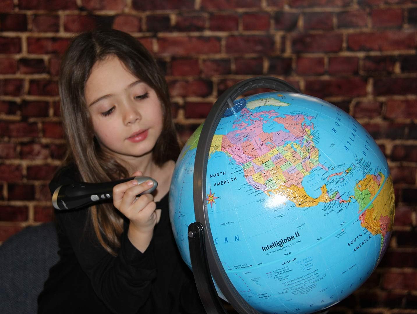 12" Interactive Talking World Globe with Wireless Intelli-Pen - Raised Relief Educational Map