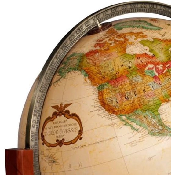 16" Obelisk Floor Globe - Frank Lloyd Wright Collection (French Language Edition)