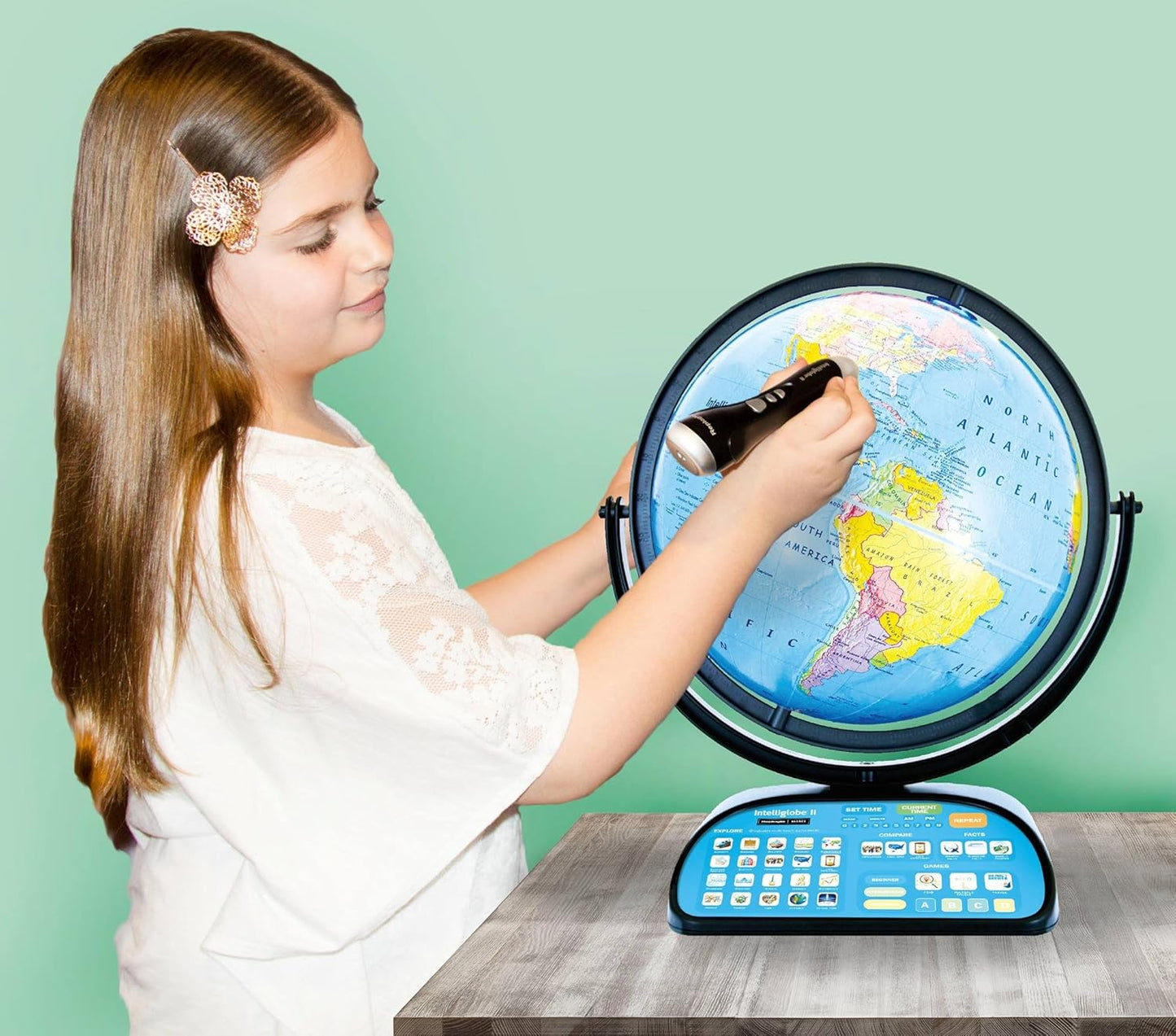12" Interactive Talking World Globe with Wireless Intelli-Pen - Raised Relief Educational Map