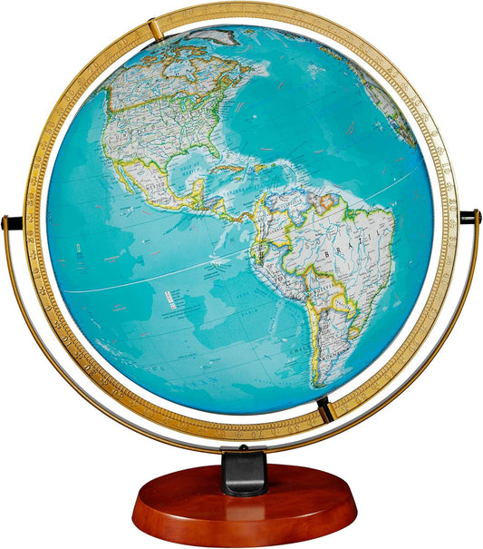 National Geographic Nicollet 16" Illuminated Desk Globe - Blue Ocean