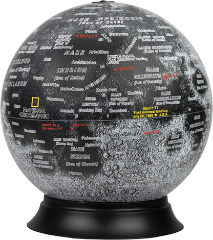 National Geographic Moon Globe - 12" Illuminated Lunar Desktop Globe