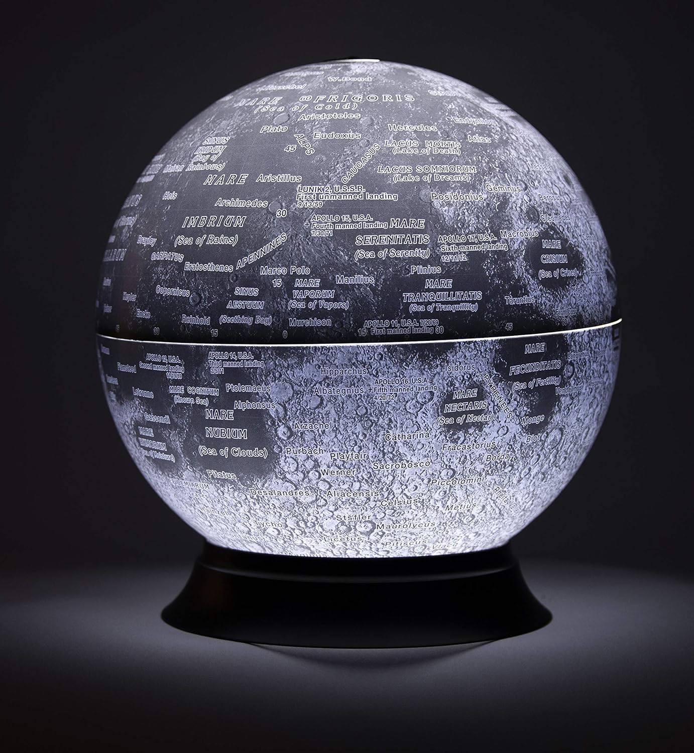 National Geographic Moon Globe - 12" Illuminated Lunar Desktop Globe