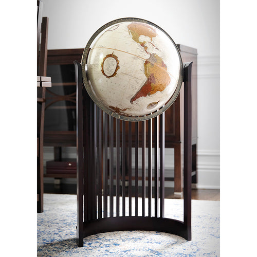Frank Lloyd Wright Collection® BARREL Bronze Metallic Desktop Globe