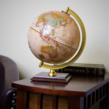 Forester 9" Antique Ocean Desk Globe - French Language Edition