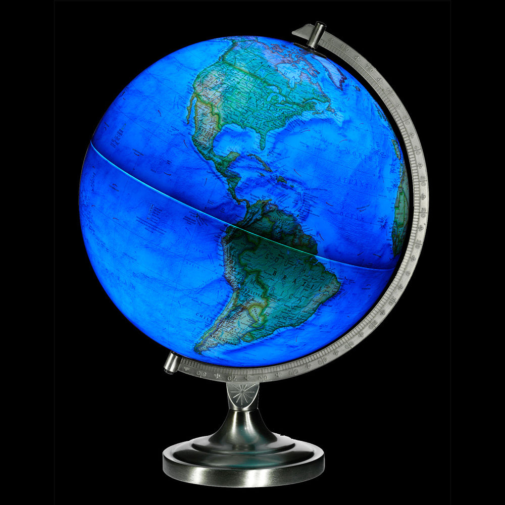 National Geographic Bartlett 12" Illuminated Blue Ocean Desk Globe