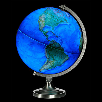 National Geographic Bartlett 12" Illuminated Blue Ocean Desk Globe