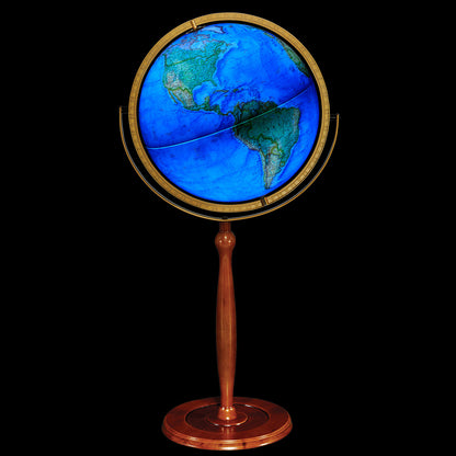 National Geographic Chamberlin 16" Illuminated Floor Globe - Blue Ocean Style