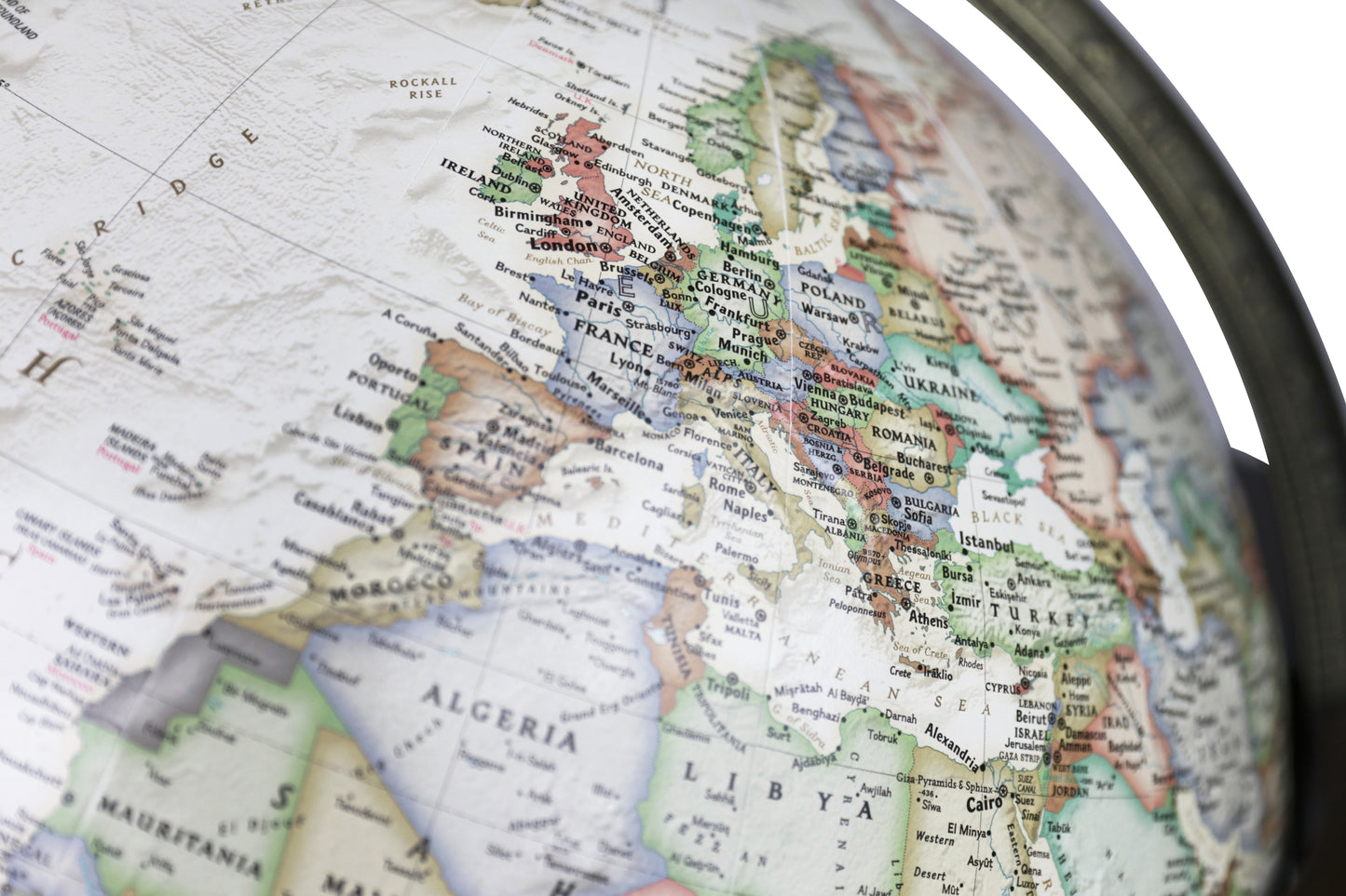 Globe terrestre ancien en relief Jameson 16" - Collection National Geographic