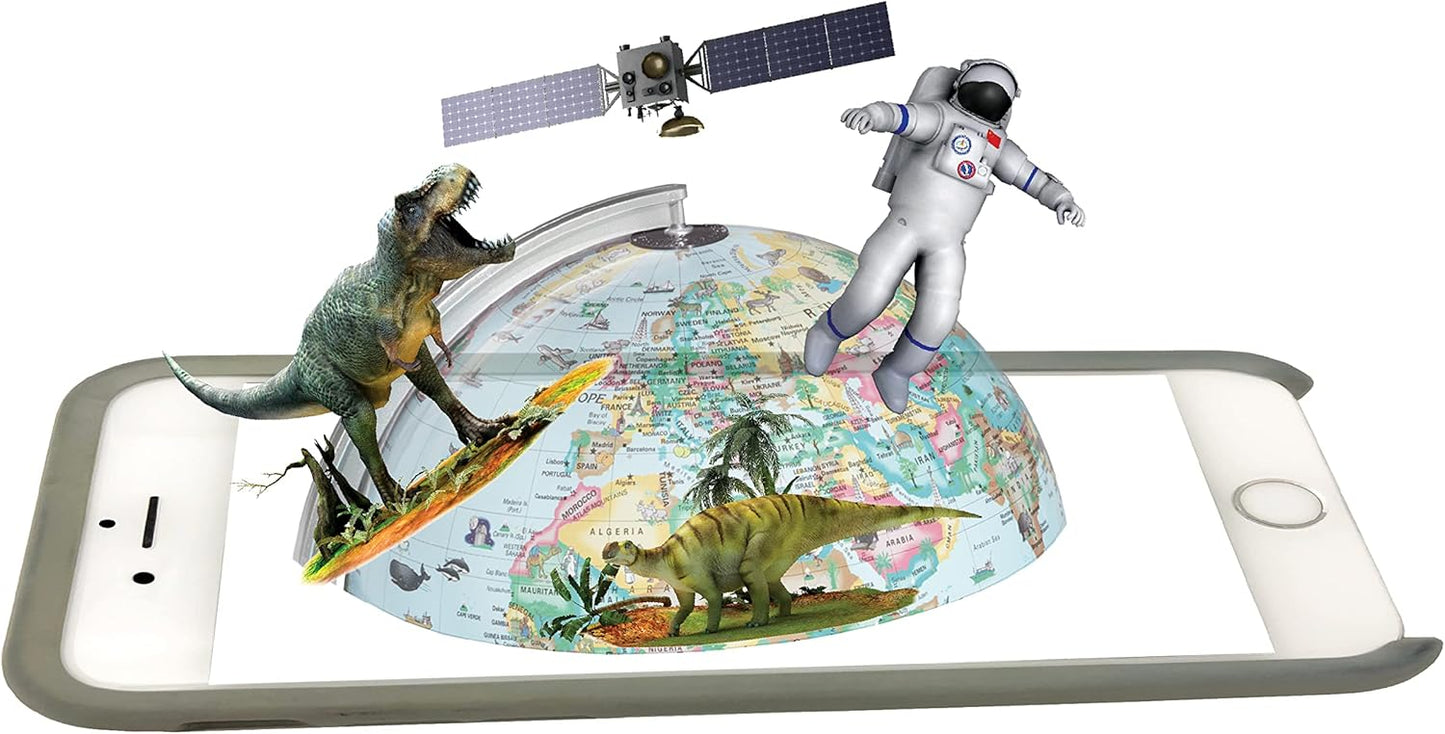 12-Inch Day and Night Kids Globe - Illuminated AR Learning Map