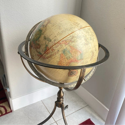 Globe terrestre Marin 40 cm de type antique avec relief (édition française)