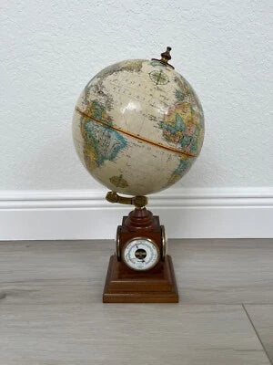 Replogle Weather Watch 9-inch Antique Raised Relief Desktop Globe with Weather Instruments – French